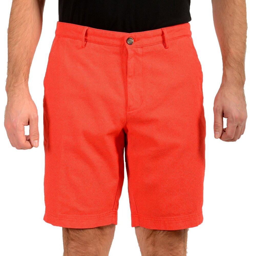 Hugo Boss Men's "Slice-Short" Slim Fit Red Flat Front Shorts US 34R IT 50